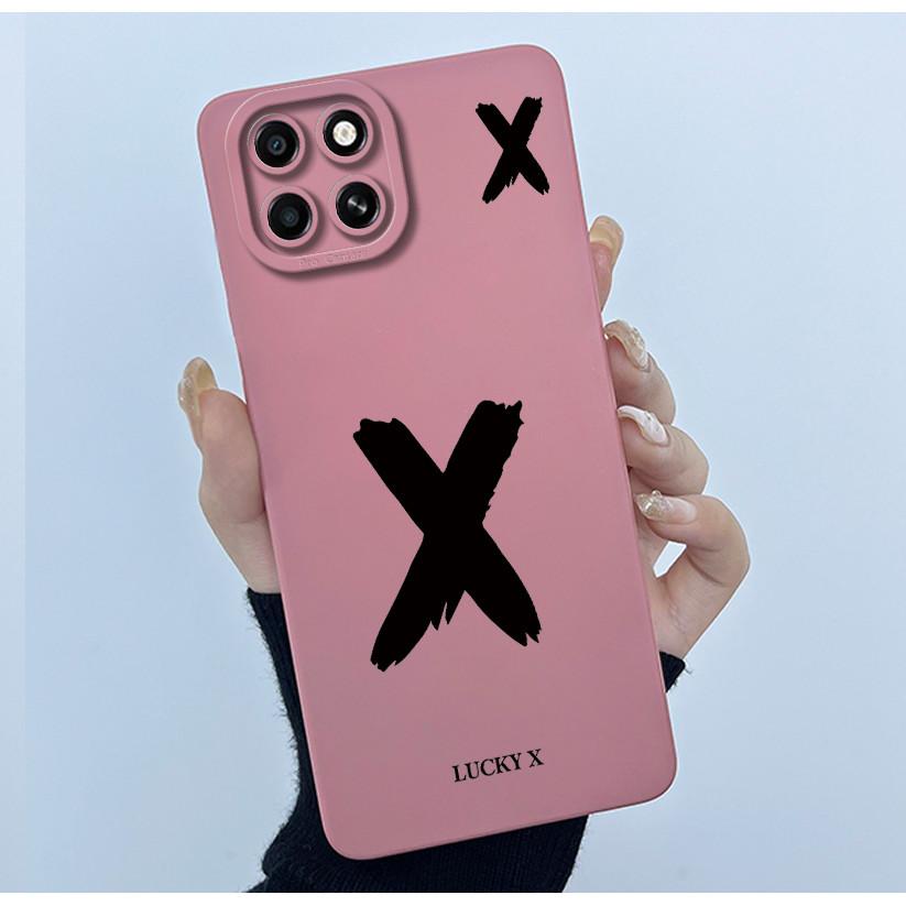 

For Infinix Smart 6 HD Case Cover Lucky Initial Letter Silicone Soft Matte Phone Bumper for Infinix X6512 SMART6 HD Casing Infinix Smart 6 HD