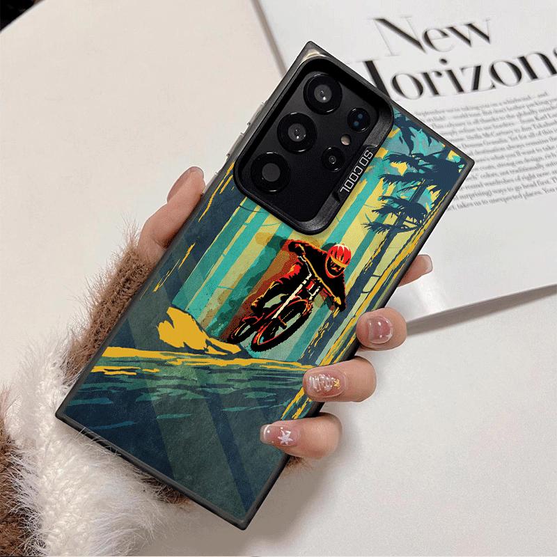 

Mountain Bike Bicycle Shockproof Phone Case for Samsung Galaxy S26 Edge S25 Ultra S24 FE S23 Plus S21 Cover Anti Fall Fundas Samsung S26