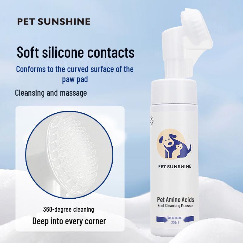 Pet Paw Cleaning Foam 200ml - Dog & Cat Paw Care Wash