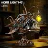 1236PCS Mechanical Lanternfish Marine Animal with Lights Building Blocks,Technical Steam Punk Retro Deepsea Manta Ray Toys Gifts