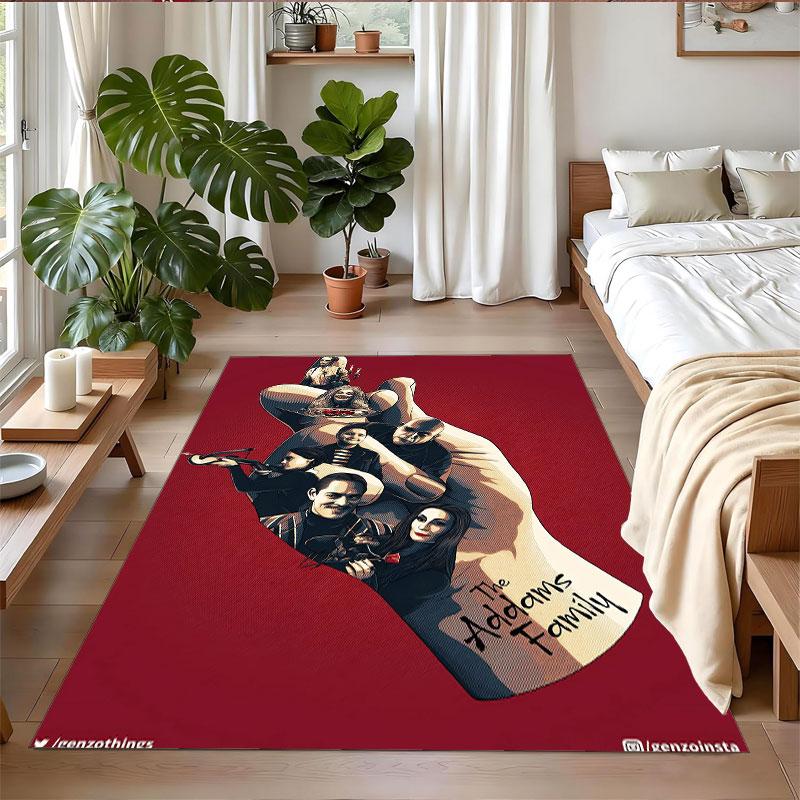Crystal Velvet Rug Soft Non Slip Indoor Floor Mat Home DecorThe Addams Family