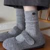Wool Socks Children'S Warm Fleece Medium Tube Socks Season Warm Fleece Thickened Egg Button Twist Stacking Socks Women