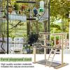 Parrot Play Gym Perch Gym With Tray And Cups Bird Perches Exercise Play Gym Bird Toys For Cockatiel Parakeet