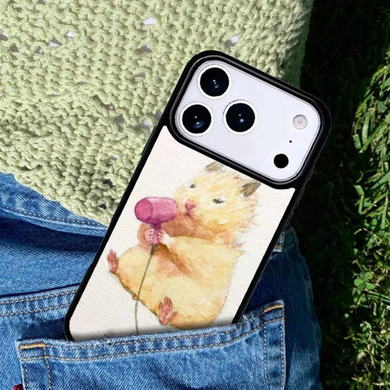 Hamster Art Phone Case Cover Compatible with for IPhone 17air 16e 15 14 13 12 11Pro Max 17 Air