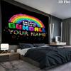 Cartoon Characters Collage Custom Name Wall Tapestry Aesthetic Wall Hanging Printed Fabric Blanket Decorative Tapestries for Bedroom Living Room Home 
