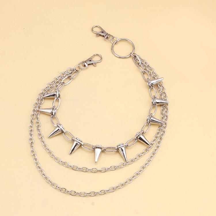 Long Metal Waist Chain Gothicism Waist Belt Punk Hook Trousers Pant Waist Link for Fashion Enthusiasts