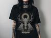 Unisex Psychedelic Gothic Skull T-Shirt, Trippy Weirdcore Shirt, Alternative Goth Clothing, Punk Grunge Graphic Shirt, G