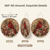 2D Flat Acrylic DIY  Painting Pendant Round Santa Beaded Sun Catcher  Holiday Party