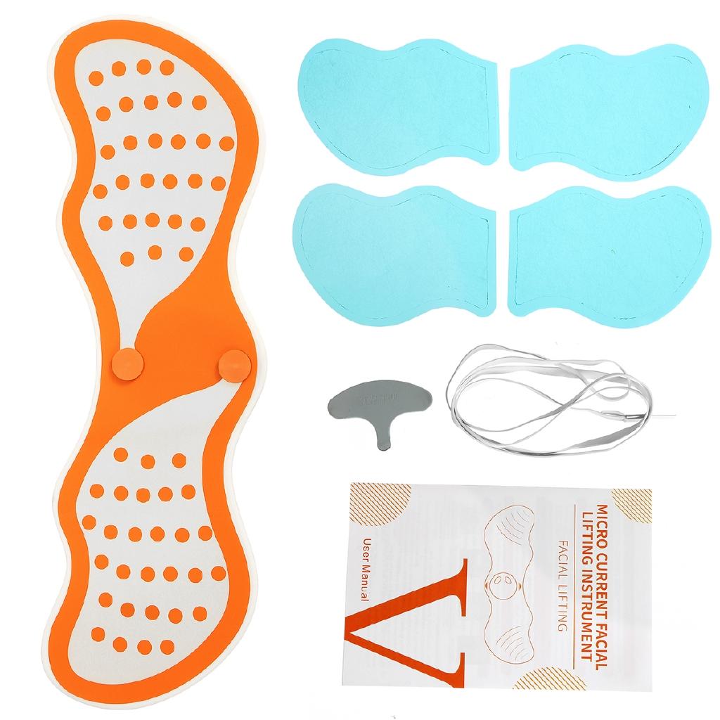 

235×65×15 мм EMS Машина для подтяжки лица Стимулятор лицевых мышц V-образный тренажер для похудения лица EMS Массажер для лица с гелевыми подушечками Лифтинг кожи