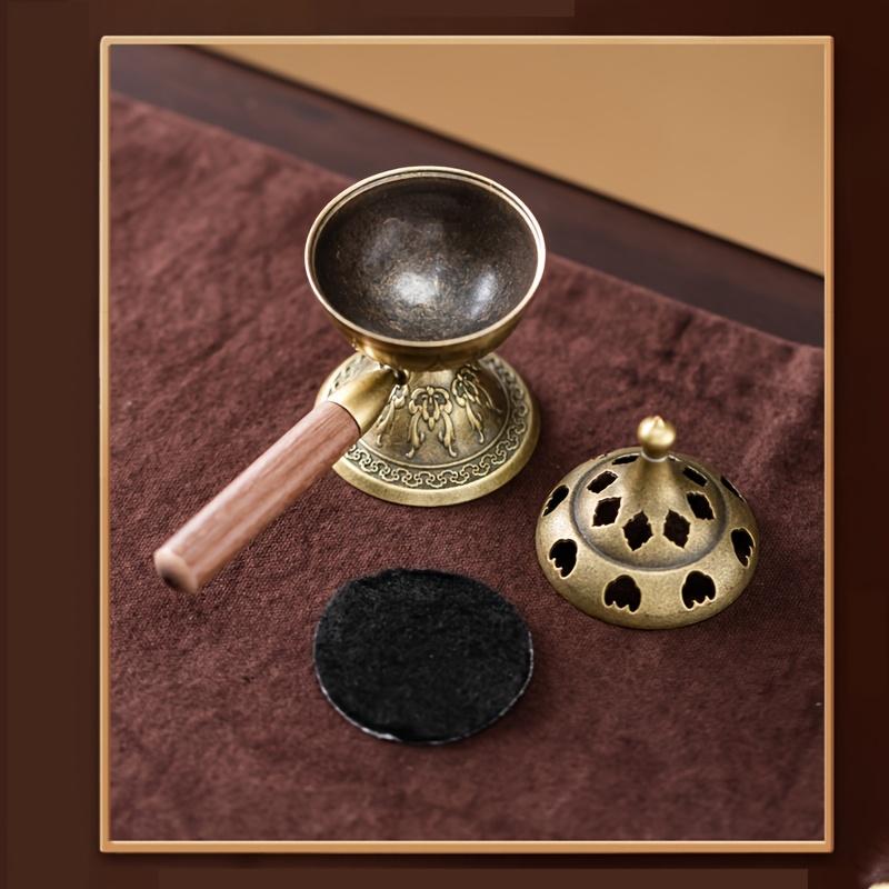 Rotating Handheld Stove Incense Burner No Sticky Powder Pear Account Incense Pan Fragrance Long-Lasting Incense Burner