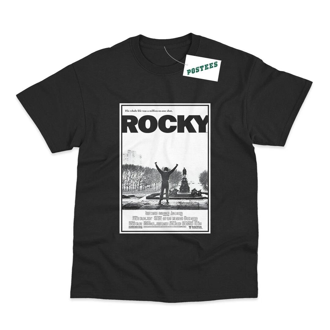 Retro Movie Poster Inspired By Rocky DTG Printed T-Shirt 3XL