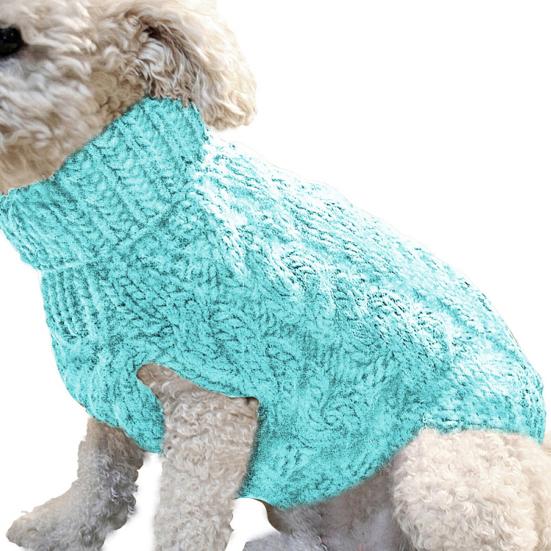 Dog Sweater Turtleneck Pet Sweater Warm Knitted Pullover Stretchy Knitwear Dogs Clothes for Fall Winter Small Dogs Puppies
