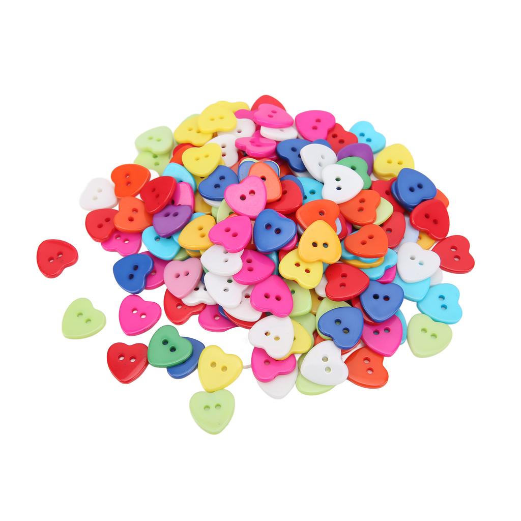 200pcs Sewing Buttons 15mm Durable Resin Waterproof Practical Clothing Accessories for Household