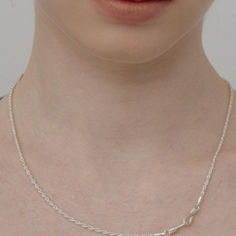 

TOU [Silver925] WE013 Rope chain silver necklace Silver_none