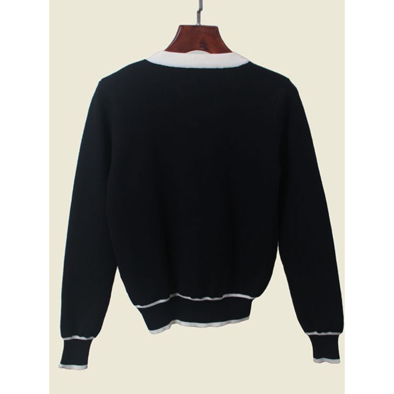 Classic Style Fashion Long Sleeve Outer Match Knitted Cardigan Elegant Beauty Coat Sweater
