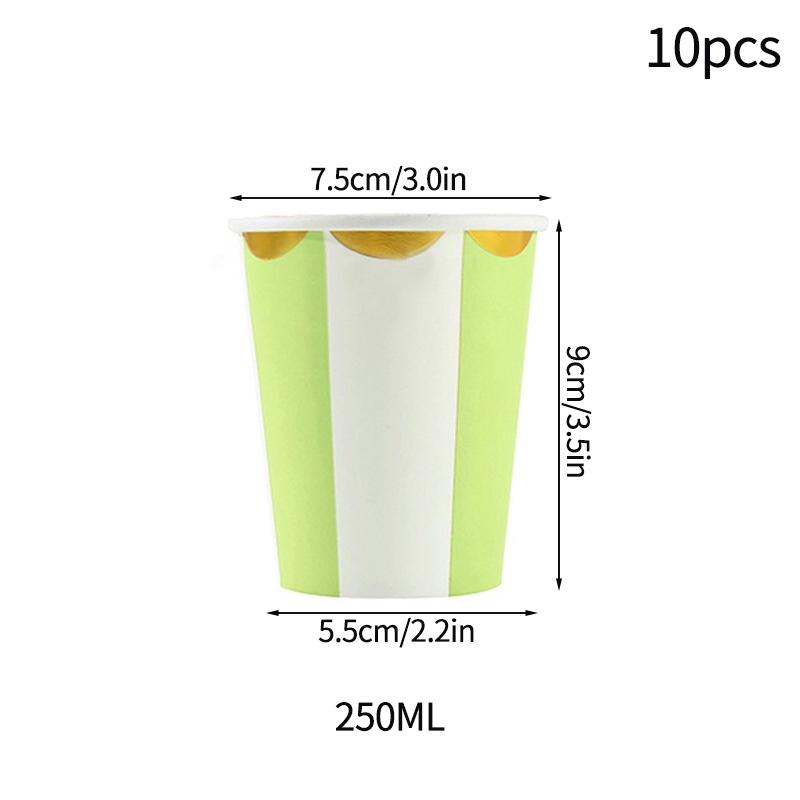 10Pcs CampingPicnic Tableware Set Disposable Paper Dishes Plate Cup Outdoor Camping Accessories Portable Cutlery