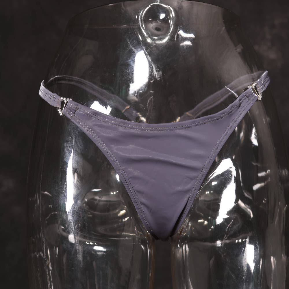 Damen Low Waist Tanga Sexy PU-Leder T-Schritt G-String Slips Damen Unterwäsche Modische Slips Damenunterhosen