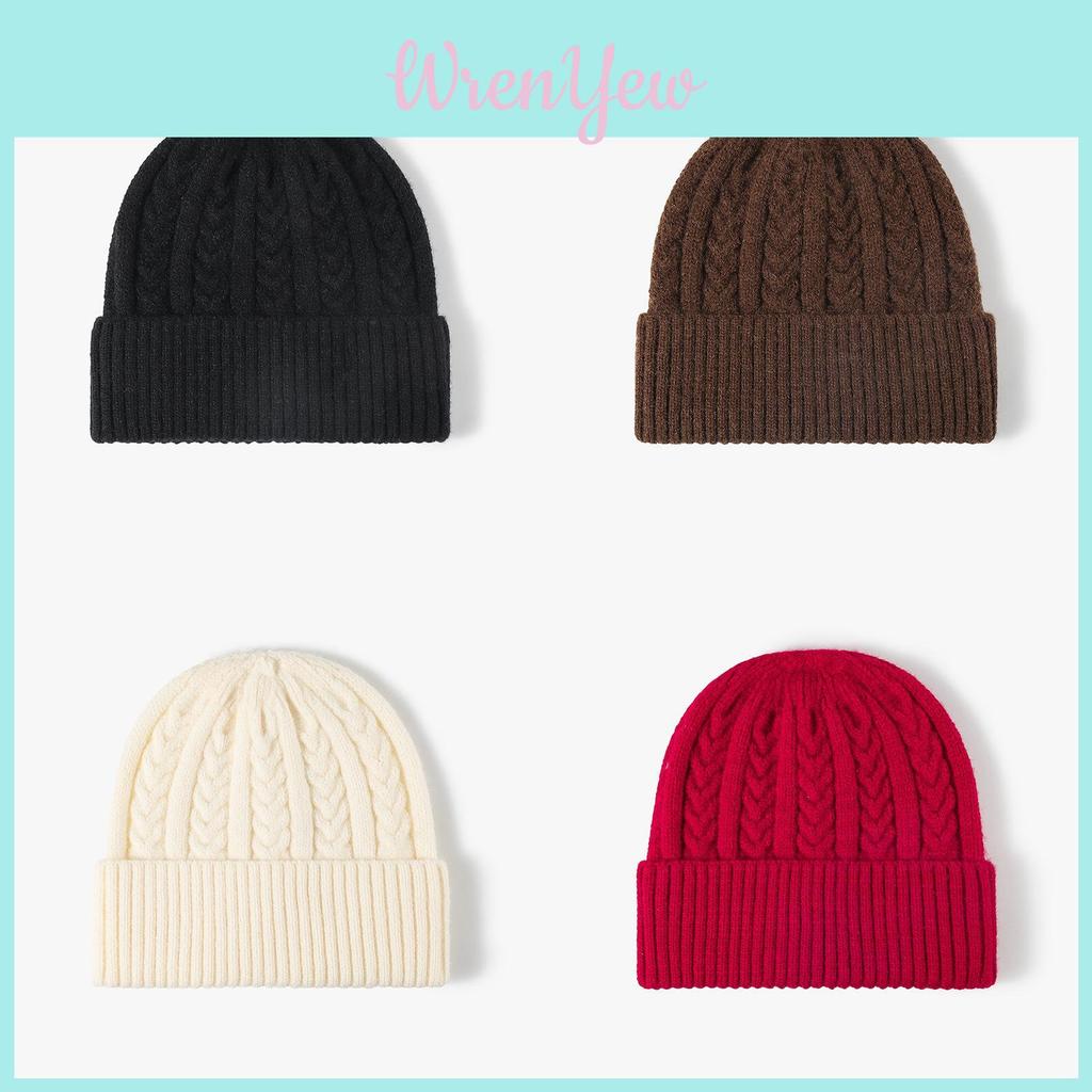 Knit Hat For Men Women Winter Warmth Thick Faux Rabbit Fur Fashion Beanie