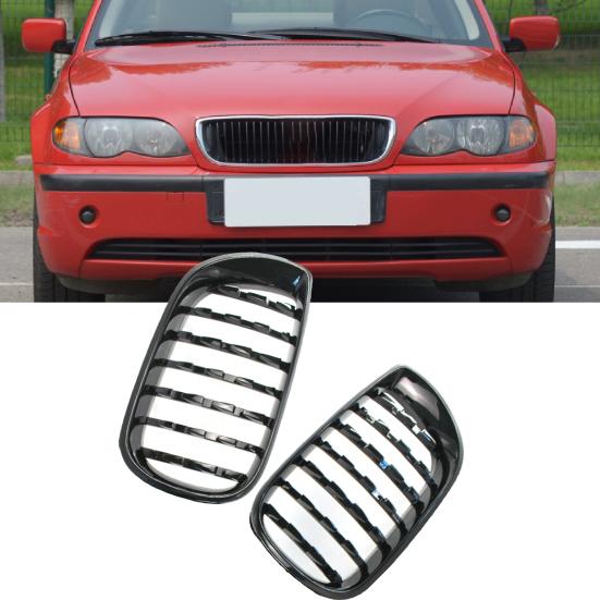 

2шт решетки Meteor Style Modification Gloss Black Car Передний бампер Kidney