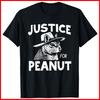 Peanut Squirrel - Justice For Peanut Black Cotton T-Shirt S-5XL