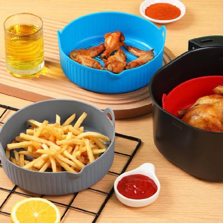 Silicone Baskets Round Non-Stick Food Grade Reusable Kitchen Air Fryer Liner