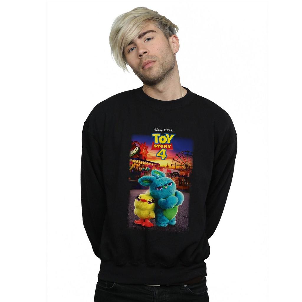 Disney Mens Toy Story 4 Ducky And Bunny Poster Sweatshirt