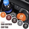 2 szt. Skórzana Mata Antypoślizgowa na Uchwyt na Kubek Samochodowy Akcesoria Do Volvo EX90 V60 V40 XC90 S60 XC60 V50 V70 S90 XC40 S80 V90 EX30