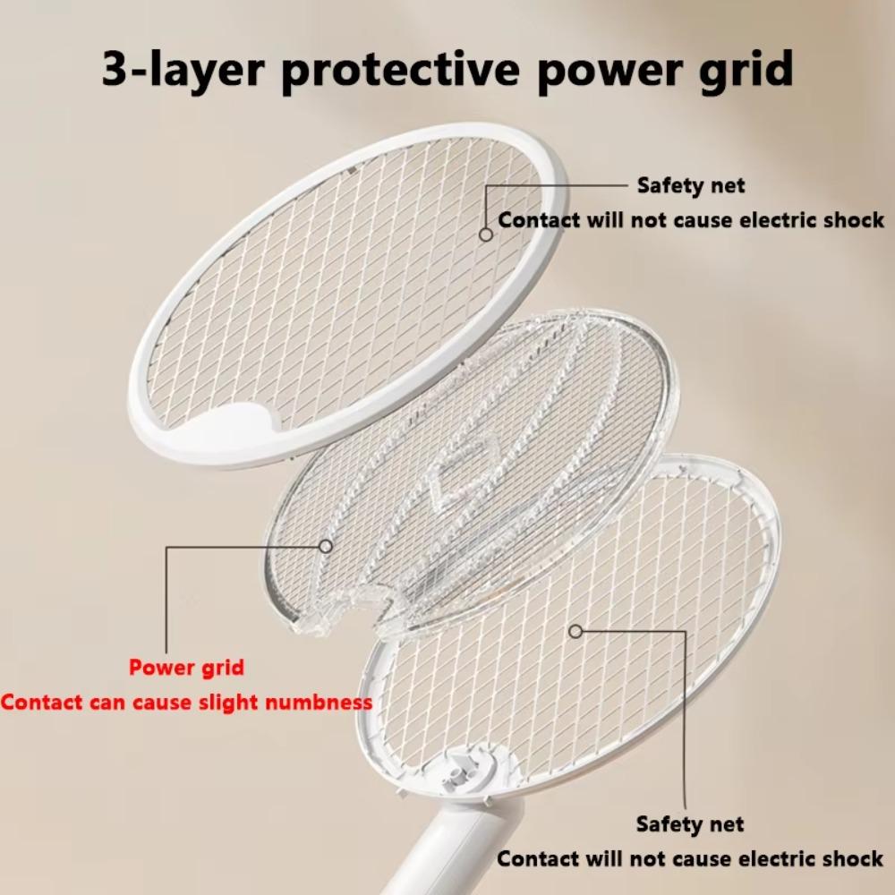 Rechargeable Electric Mosquito Swatter Foldable Bug Zapper Mosquito Killer Fly Swatter Trap Garden