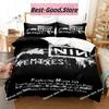 3D Fashion Nine Inch Nails NIN Bedding Set Print Comforter Quilt Bed Cover Duvet Cover Pillow Case 3 Pieces Sets Kids Adult Size