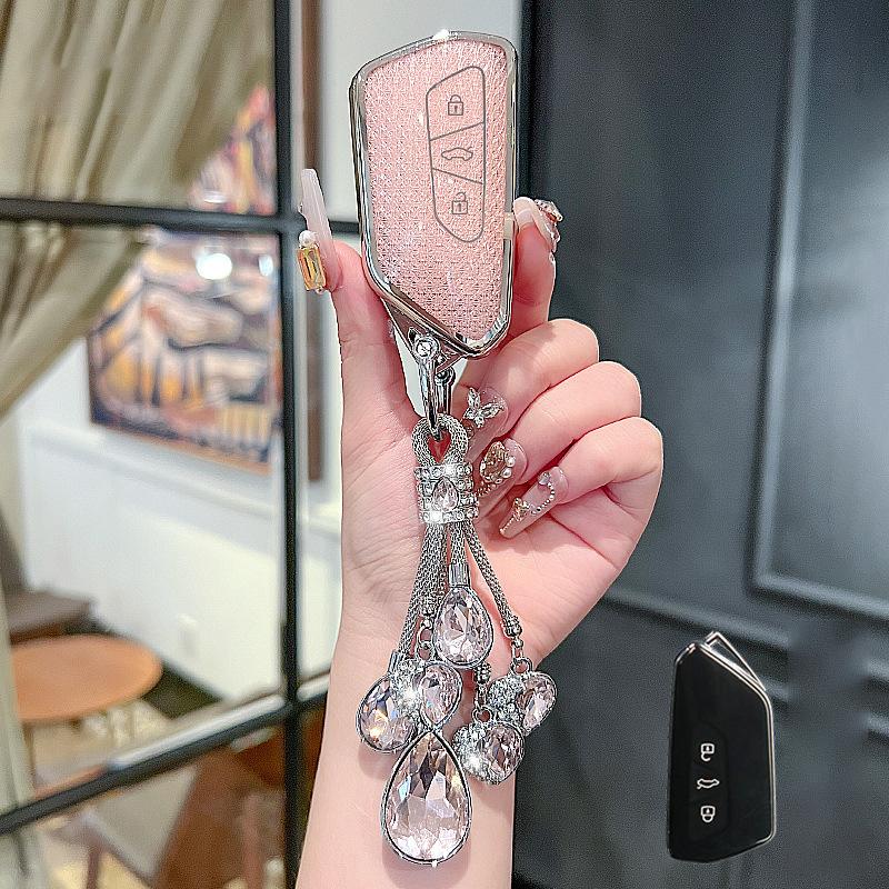Female for VW Volkswagen ID.3 ID.4 Golf 8 2022 2023 MK8 Cupra Skoda Octavia SEAT Leon MK4 Formento Remote Car Key Case Cover Fob