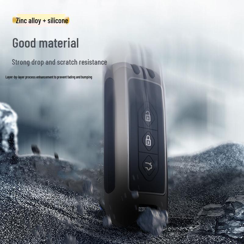 Soft Silicone Zinc Alloy Protective Key Cover for Wuling Xingchen SUV