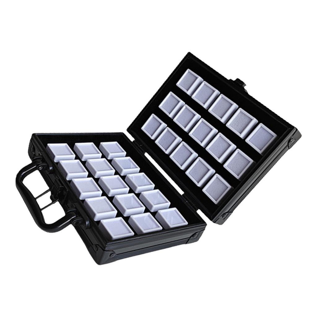 Praktischer Aluminium-Edelstein-Aufbewahrungskoffer mit Schaumstoffeinlage für sicheren Schmuckschutz und Reisekomfort