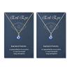 Trendy Demon Eye Necklace European and American Golden Chain Turkey Blue Eye Round Drop Shape Necklace for Women