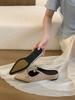 Inner Height-increasing Bow Bag Head Half Slippers Women Wear New Spring and Summer New Fairy Style Pointed Mary Jane Sandals