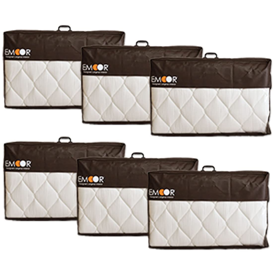 

EMOOR Original 6-Piece Futon Storage Case Set for Futons, Semi-Double Size, Clear Vinyl with Handles and Double Zipper