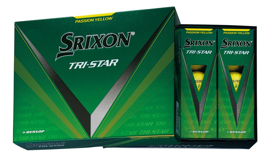 DUNLOP Golf Balls SRIXON 2024 Model 1 Dozen Premium Passion Yellow TRI-STAR4 (12 Pieces)