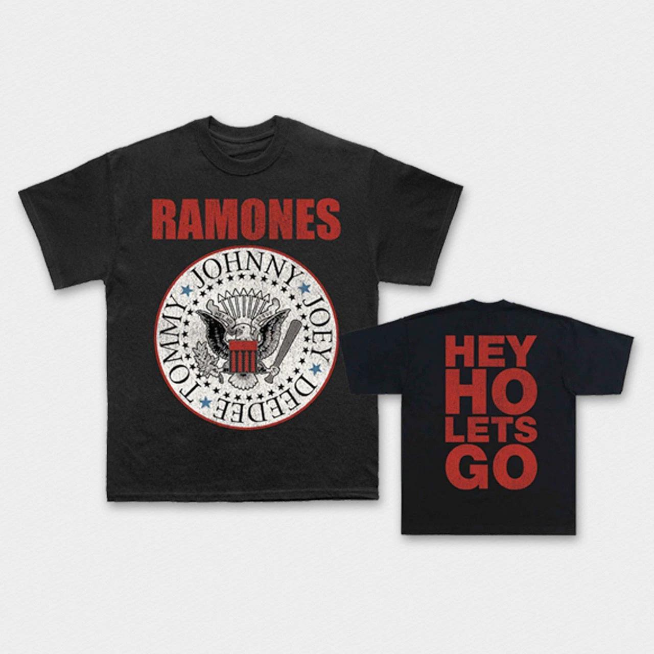 Ramones - Hey Ho Red Block - Black Carbon t-shirt XXXL