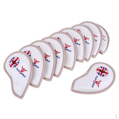 10 Stück/Packung Golf Eisen Schlägerkopfhauben Pu-Leder Schutz
