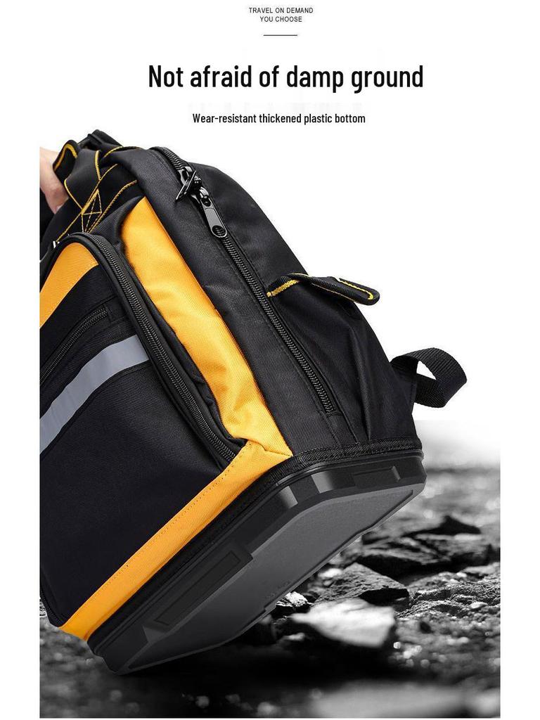 Multifunctional Canvas Tool Backpack for Electricians and Woodworkers