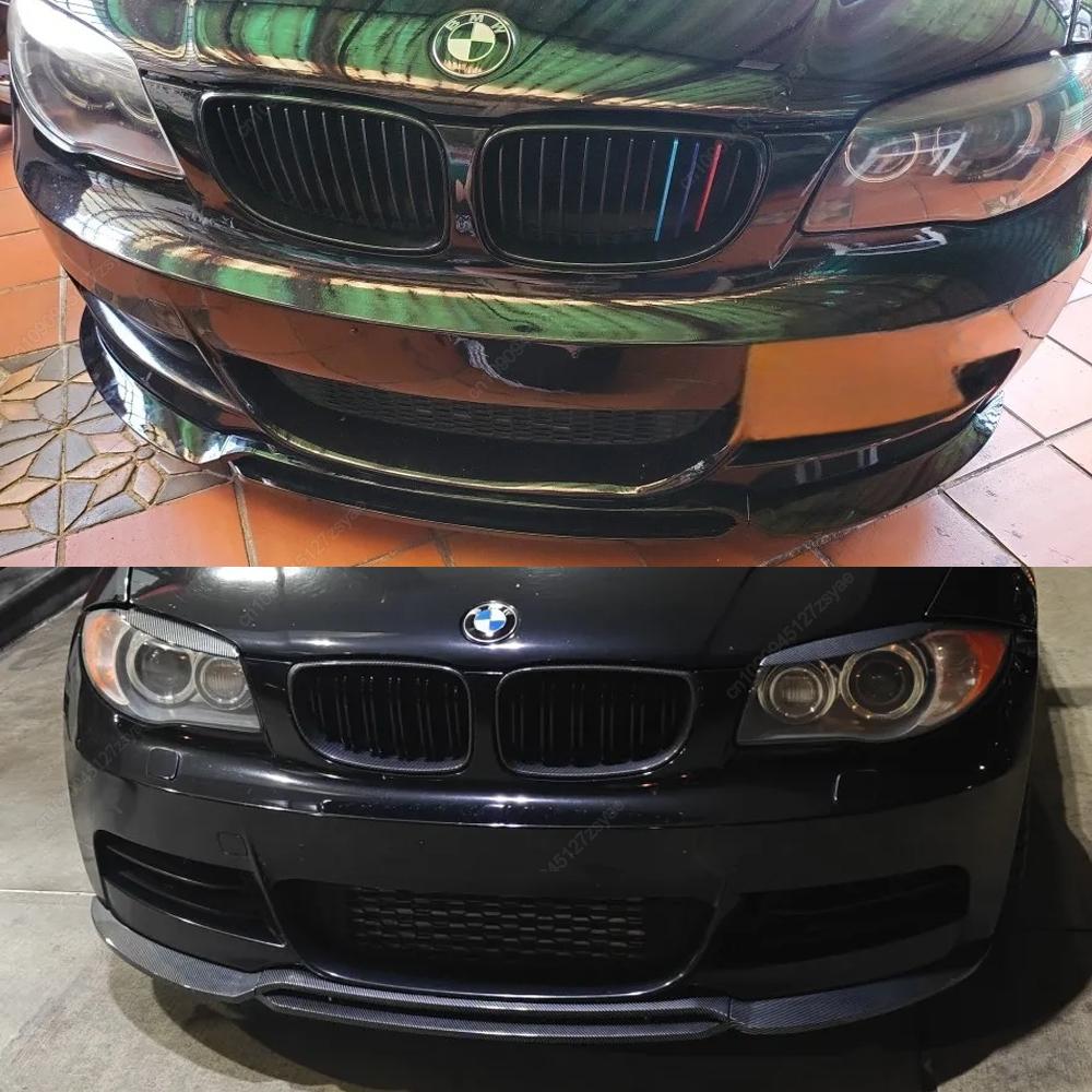 Car Front Bumper Splitter Lip For BMW 1 Series E82 E88 M-Sport Coupe/Cabrio 2007-2014 4Pcs Canard Spoiler Diffuser ABS Body Kits