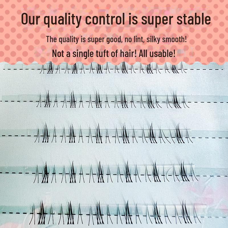 Yue Jiao Niang Novice Cartoon Style Lower Eyelashes - Thick, Segmented, and Ideal for Students