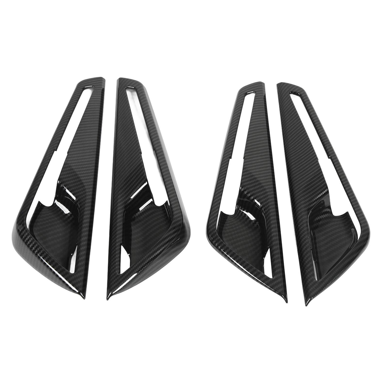 

4 шт. Крышка рамки дверной ручки салона автомобиля из углеродного волокна, сменная наклейка для Kia Niro