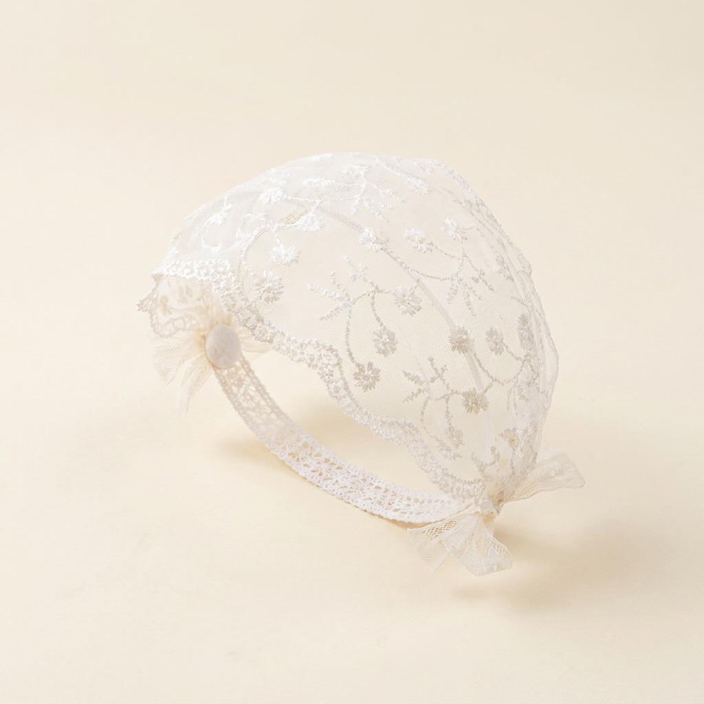 Baby Girl Lace Headband: Fontanelle Protection, Wide-Brimmed, 0-3 Years, 100-Day Photo Accessory, Little Princess Hairband
