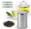 YFFSFDC Stainless Steel Tea Tea Tea Keeps Tea Storage Container for Tea Black 400ml with Round Teaspoon Caddy, Canister, Caddy, Airtight, Fresh,