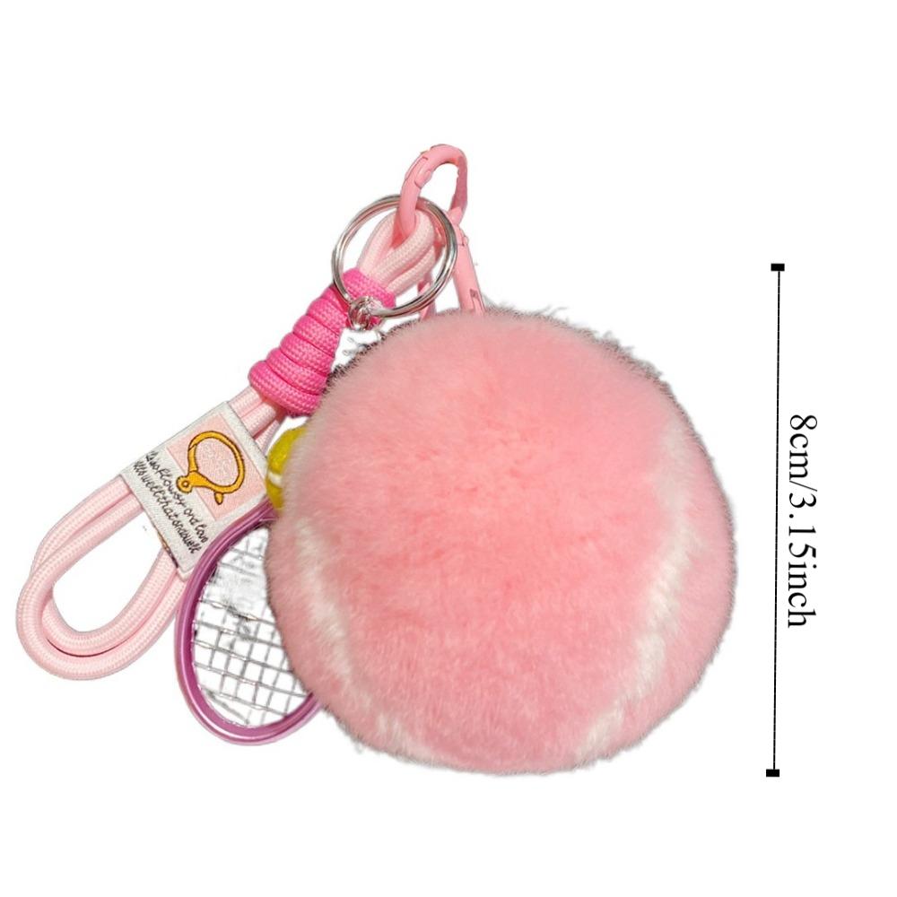 Backpack Hanging Tennis Ball Plush Pendant Plush Plush Tennis Keychain  Creative Gift