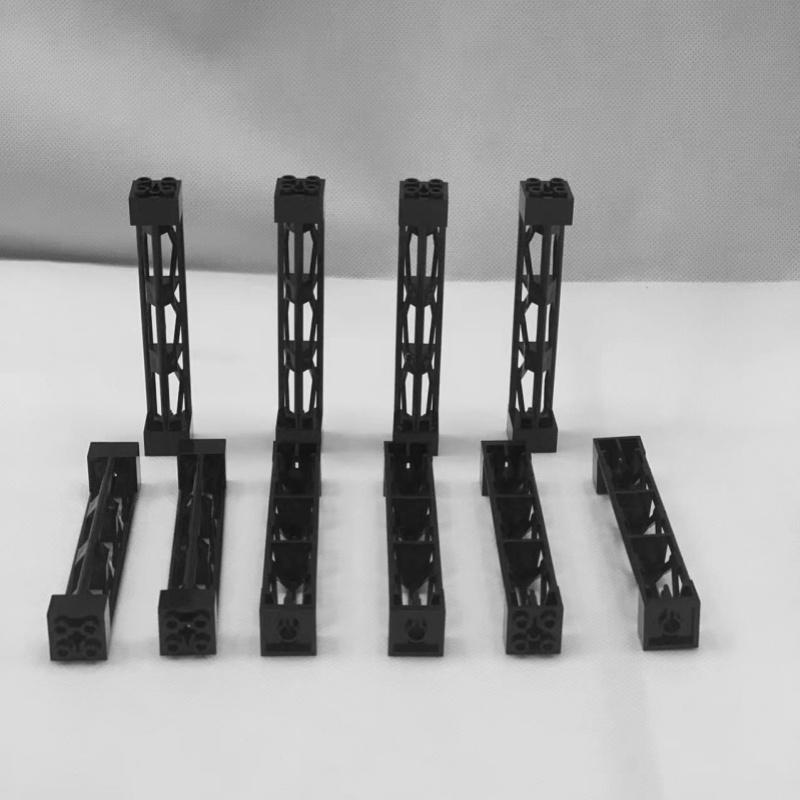 20 stuks Bouwstenen Militaire Onderdelen Accessoires Steun Stut Kolom Pilaar Parkeerplaats Speelgoed Technik Stenen Kindercadeau 58827