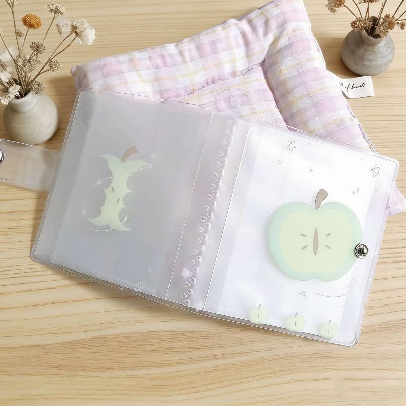 Cute Cartoon Plastic Mini Photo Card Holder With Clear Pockets And Portable Design Perfect For Collectors Storing Kpop Cards