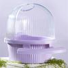 Convenient Bird Cage Hanging Plastic Feeder Box Parrots Food Dispenser Box for Pet Owners Providing Large Food Storage
