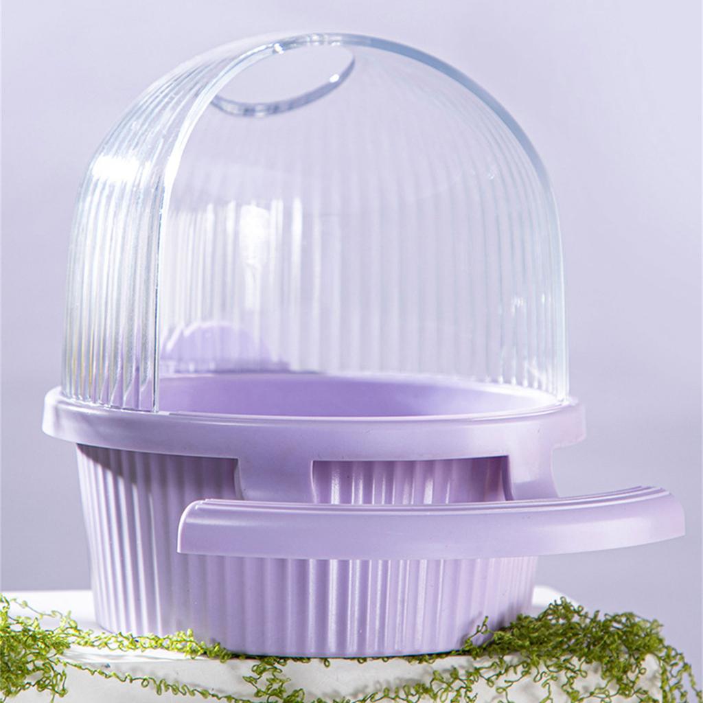 Convenient Bird Cage Hanging Plastic Feeder Box Parrots Food Dispenser Box for Pet Owners Providing Large Food Storage