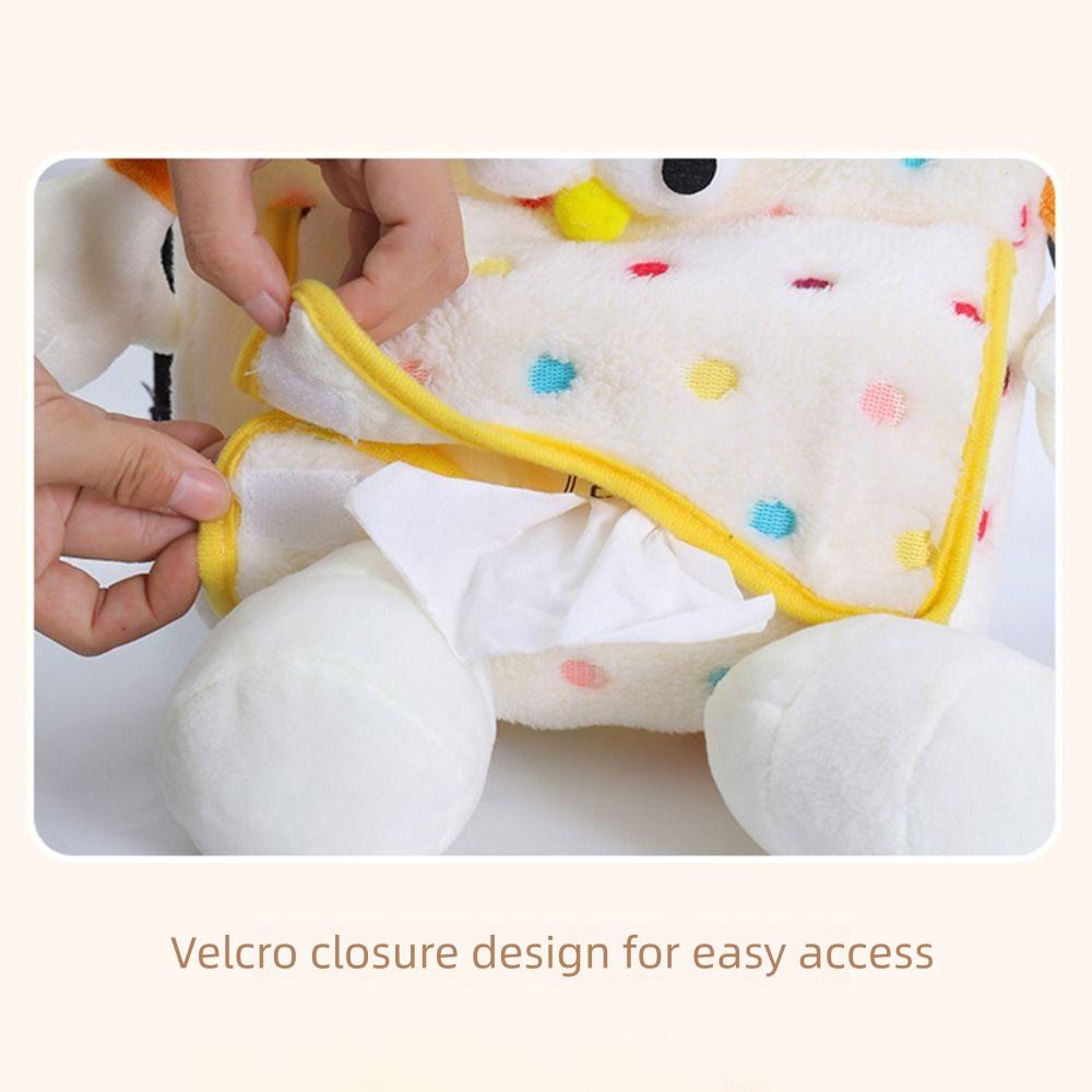 2-in-1 Vehicle Trash Bin Plush Auto Seat Back Storage Bag Car Mounted Tissue Box  Women